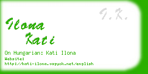 ilona kati business card